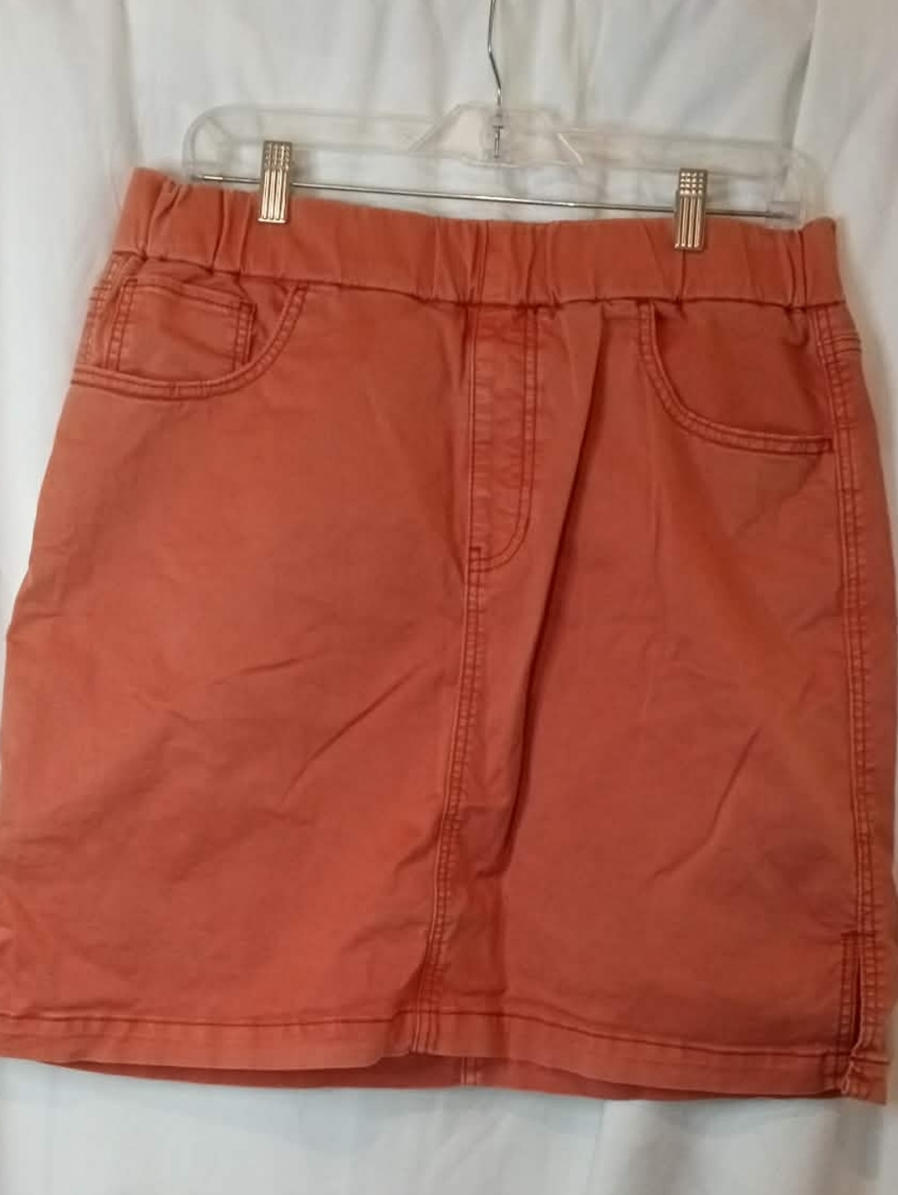 Jag Jeans 12 Coral Orange Cotton Mini On The Go Skort Skirt Shorts Casual Pocket